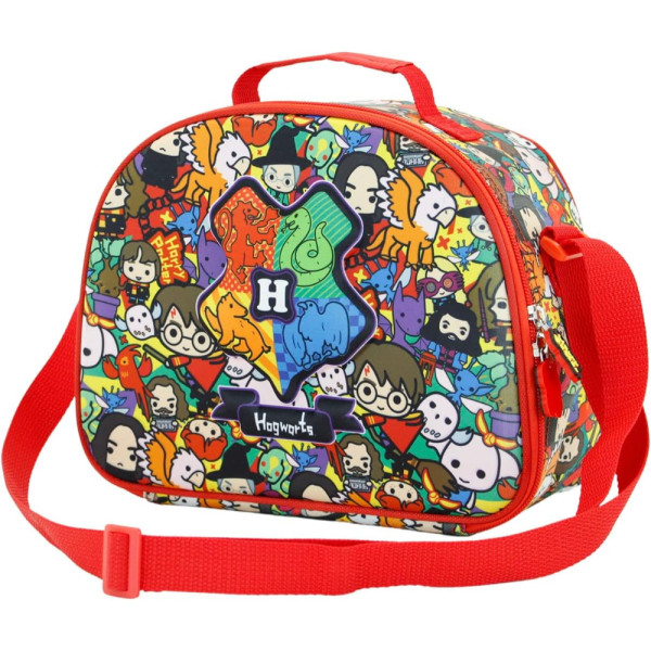 Bolsa Portaalimentos 3D con Correa Bandolera Harry Potter All Together Now