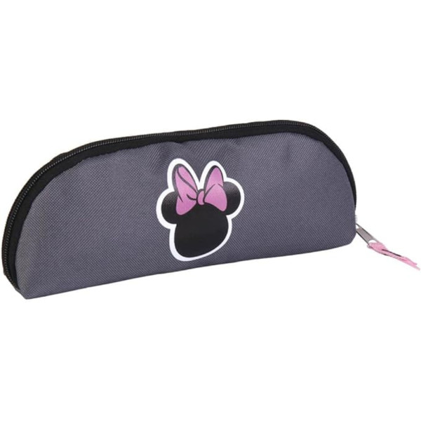 Estuche Portatodo Escolar Minnie Mouse Gris