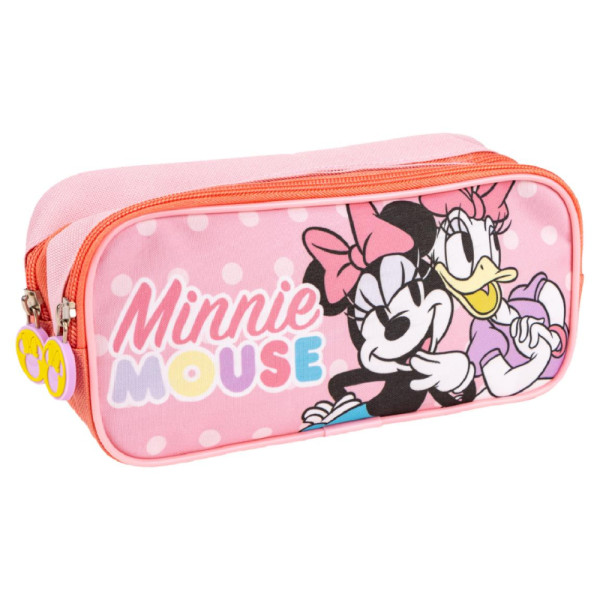 Estuche Portatodo Doble Minnie Mouse Naranja