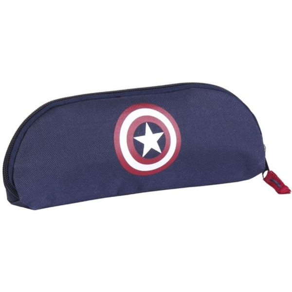 Estuche Portatodo Escolar Capitán América Azul
