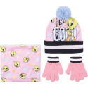 Set de Invierno Braga Para Cuello Gorro Guantes Looney Tunes Piolín Infantil