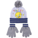 Set de Invierno Guantes y Gorro con Pompón Looney Tunes Tweety Infantil