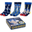 Pack 3 Calcetines en Caja Regalo Sonic Mujer