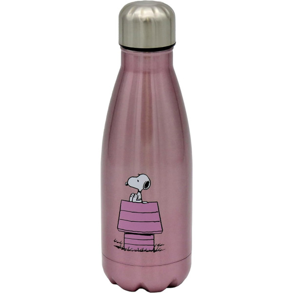 Botella de Acero Snoopy Caseta Rosa 550 ML