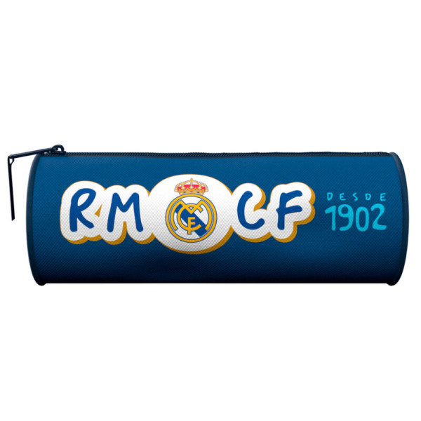 Estuche Portatodo Cilíndrico Real Madrid RMCF Azul