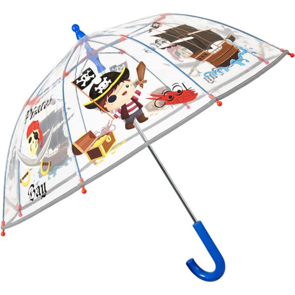 Paraguas Perletti Transparente Piratas