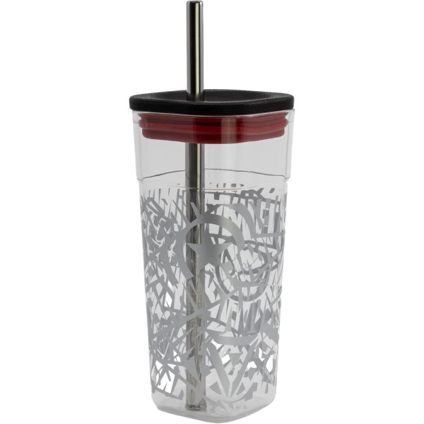 Vaso de Plástico con Pajita Marvel 540 ML