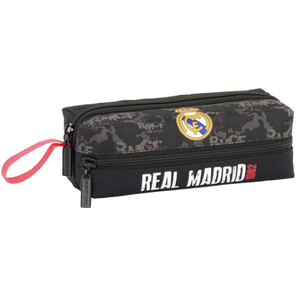 Estuche Portatodo Triple Rectangular Real Madrid Black