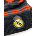 Gorro Real Madrid Negro con Rayas Rojas Junior
