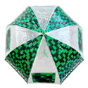 Paraguas Transparente Minecraft Verde