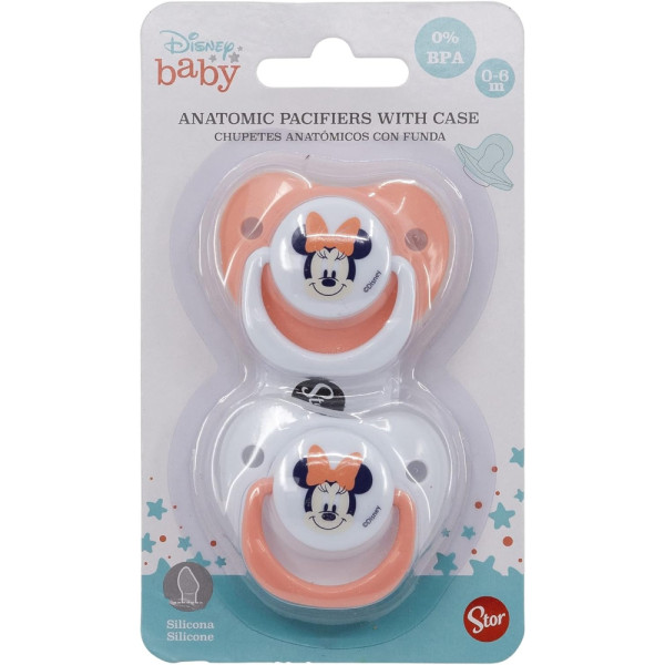 Set 2 Chupetes Minnie Mouse Indigo Dreams 0 A 6 Meses