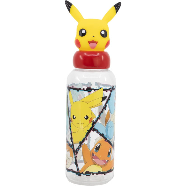 Botella de Plástico Pokémon Pikachu 3D 560 ML