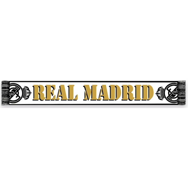 Bufanda Real Madrid Blanco y Dorado