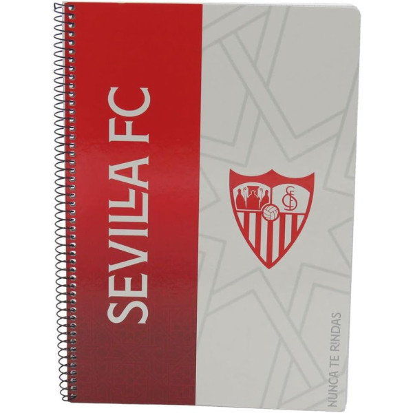Cuaderno Sevilla FC Rojo A4 con Hojas Cuadriculadas