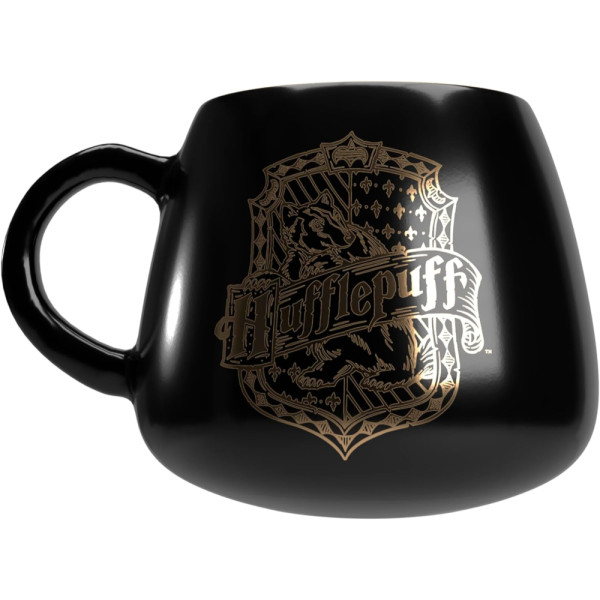 Taza Harry Potter Hufflepuff con Figurita 3D Negra 320 ML