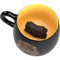 Taza Harry Potter Hufflepuff con Figurita 3D Negra 320 ML