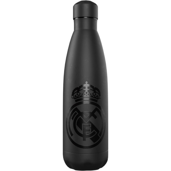 Botella de Acero Inoxidable Real Madrid Negro Rubberizada 550 ML