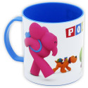 Taza de Plástico Pocoyó Blanca y Azul 400 ML