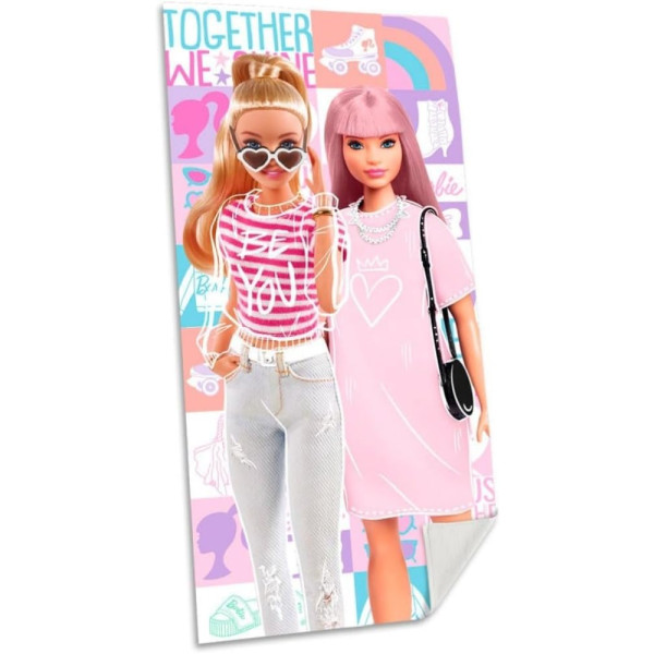 Toalla de Algodón Barbie Together 140x70