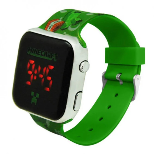 Reloj de Pulsera Led Minecraft Verde
