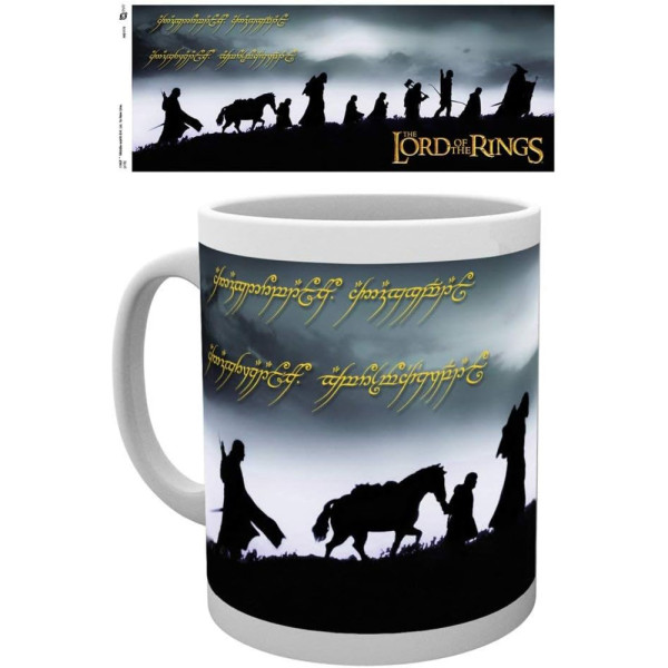 Taza El Señor de los Anillos Compañía del Anillo Cambia de Color 300 ML