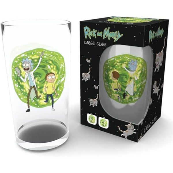 Vaso de Cristal Rick&Morty Portal 600 ML