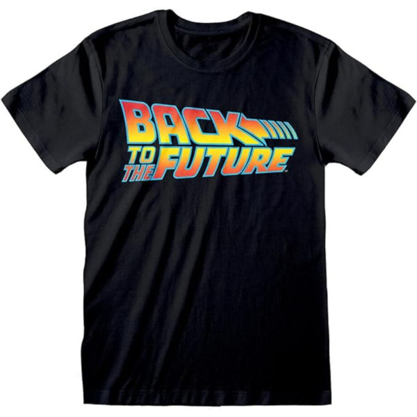 Camiseta Hombre Regreso Al Futuro Logo Negro