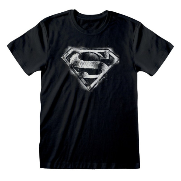 Camiseta Hombre DC Superman Logo Difuminado Negro