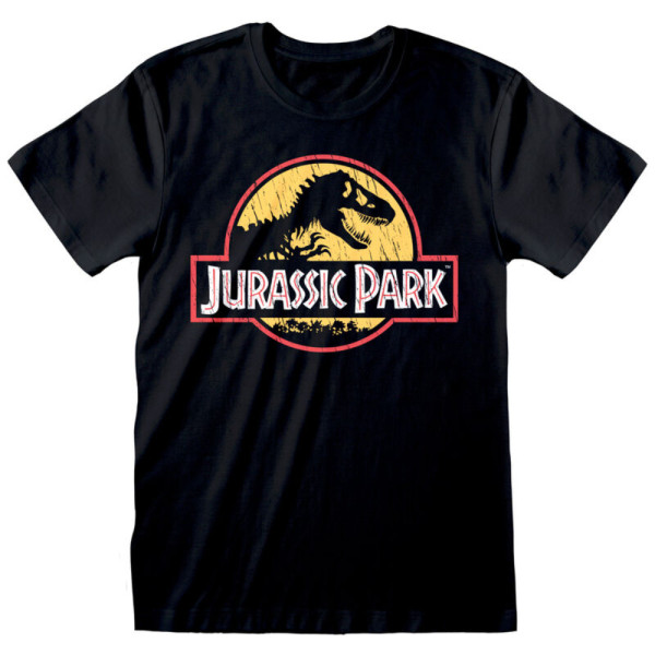 Camiseta Hombre Jurassic Park Logo Difuminado Negro