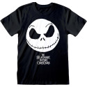 Camiseta Hombre Pesadilla Antes de Navidad Jack Face Logo Negro