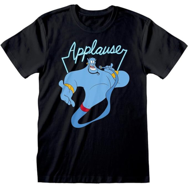 Camiseta Hombre Aladdin Applause Negro