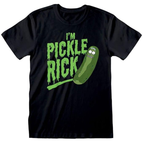 Camiseta Hombre Rick&Morty Pickle Rick Negro