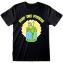 Camiseta Hombre Rick&Morty Flip The Pickle Negro