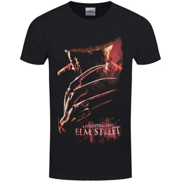 Camiseta Hombre Pesadilla en Elm Street Póster Negro