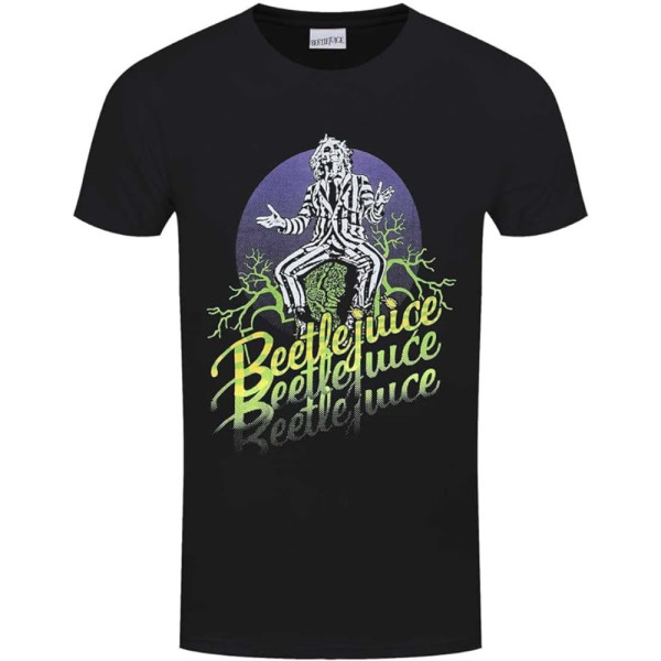 Camiseta Hombre Beetlejuice Triple B Negro