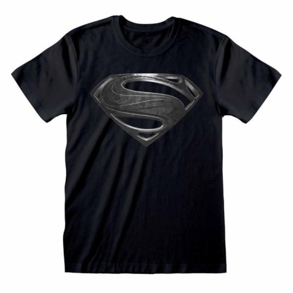 Camiseta Hombre Superman Logo Justice League Negro