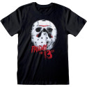Camiseta Hombre Viernes 13 White Mask Negro