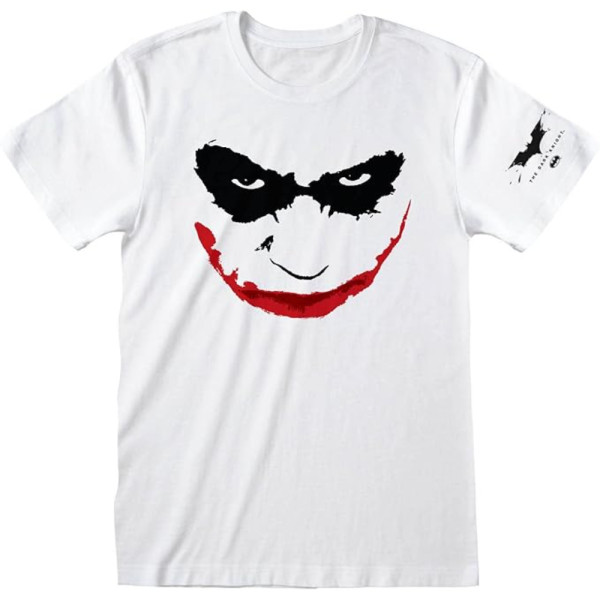 Camiseta Hombre Batman The Dark Knight Joker Smile Blanco