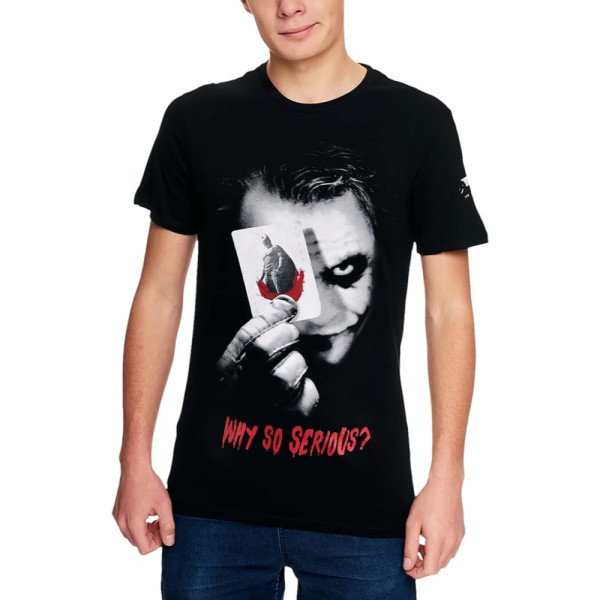 Camiseta Hombre Joker Batman The Dark Knight Why So Serious Negro