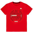 Camiseta Hombre Batman Grid Logo Roja