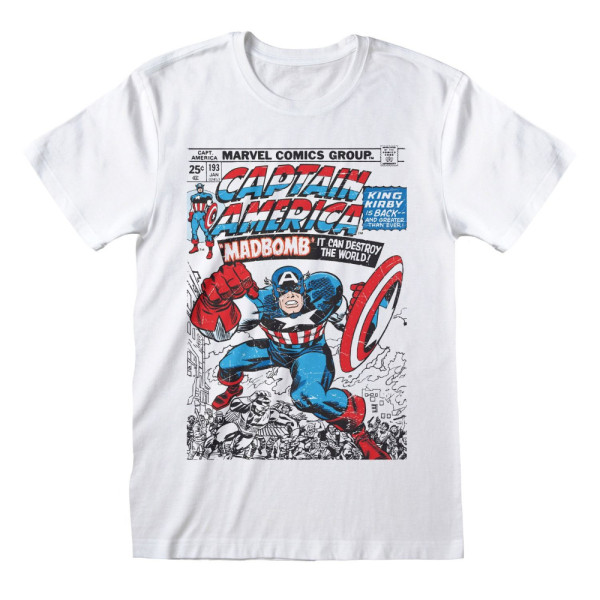 Camiseta Hombre Capitán América Comic Cover