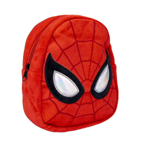 Mochila Guardería 3D Peluche Spiderman Roja