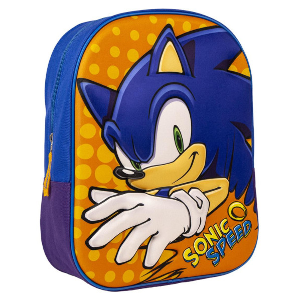 Mochila Guardería 3D Sonic Speed Azul