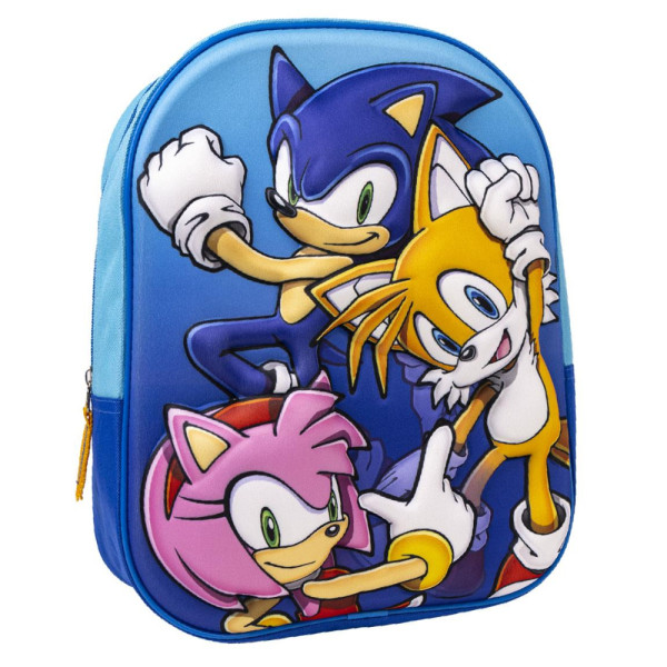 Mochila Guardería 3D Sonic Friends Azul