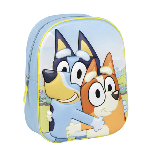 Mochila Guardería 3D Bluey Friends Azul