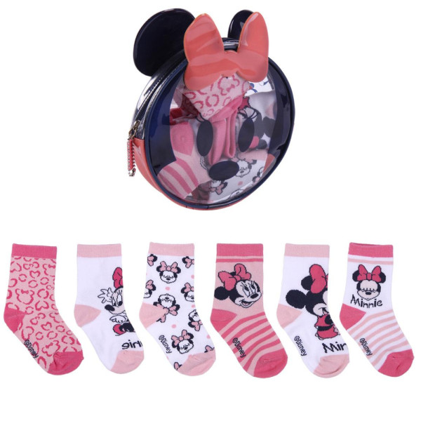 Pack 5 Calcetines con Neceser Minnie Mouse Bebé