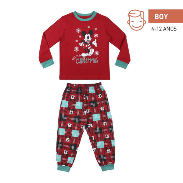 Pijama Manga Larga Mickey Mouse Christmas Niño