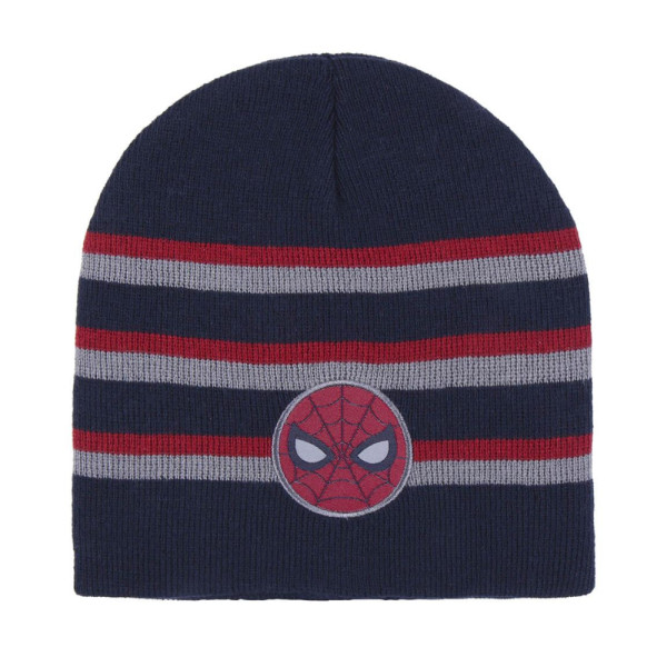 Gorro Spiderman Rayas Azul Marino Niño