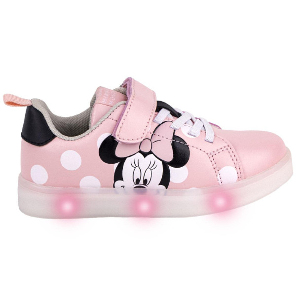 Zapatillas Deportivas con Luces Minnie Mouse Lunares Rosa Niña