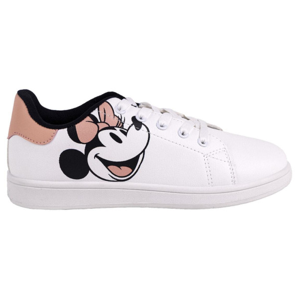 Zapatillas Deportivas con Cordones Minnie Mouse Beige y Blancas Mujer